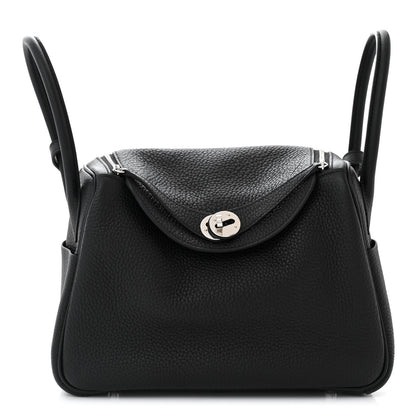 Hermes Taurillon Clemence Lindy 26 Black 1 of 11