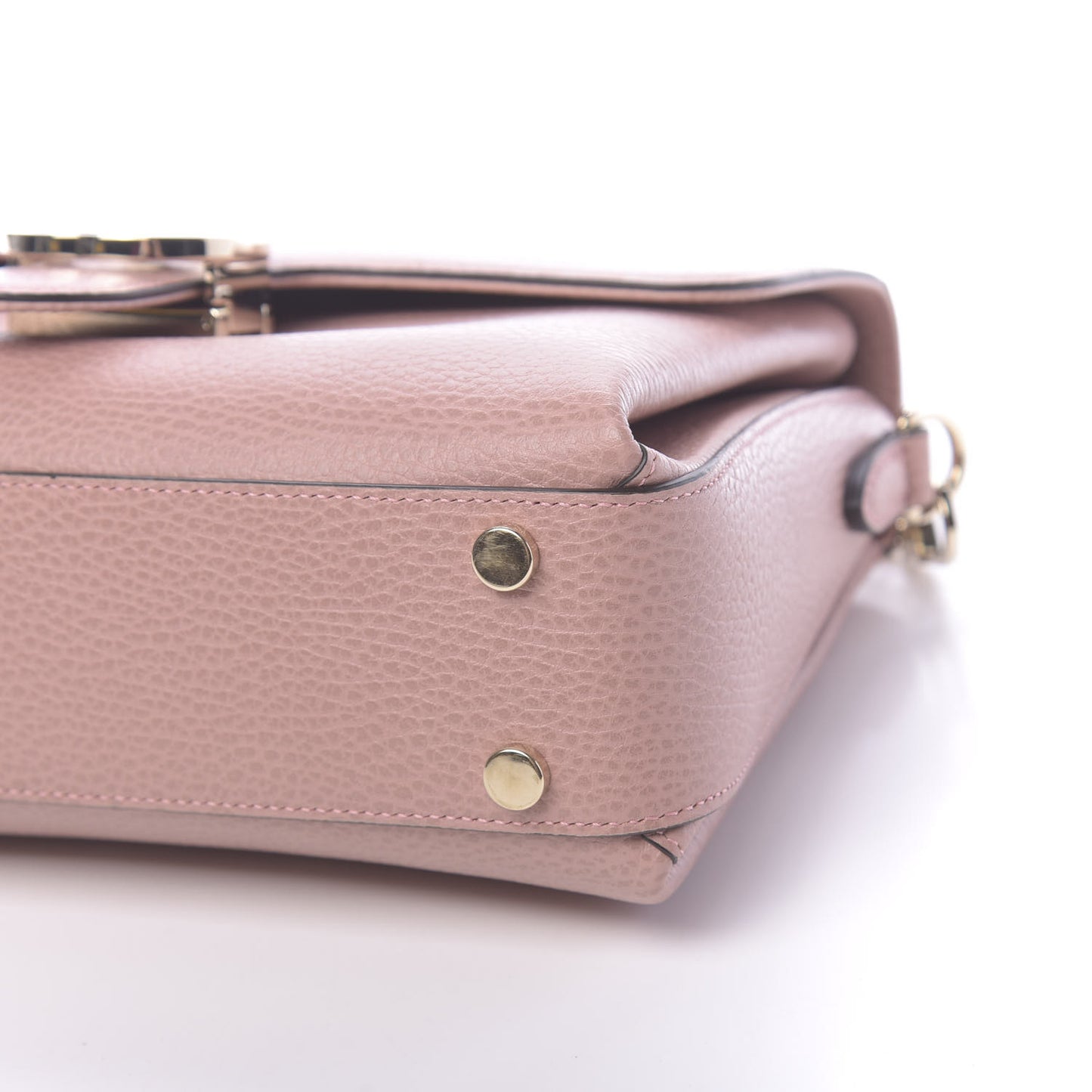 Dollar Calfskin Interlocking G Top Handle Shoulder Bag Soft Pink