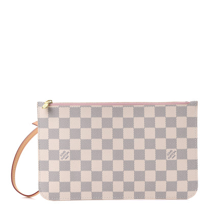 Louis Vuitton Damier Azur Neverfull MM GM Pochette Rose Ballerine 1 of 4