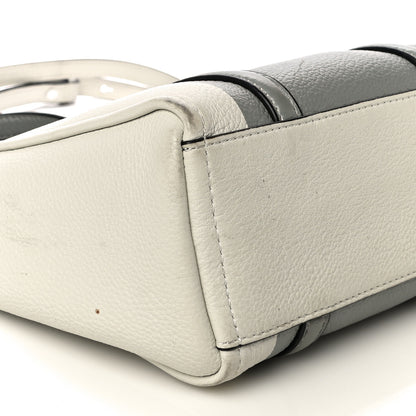 Marc Jacobs Grained Calfskin The Tag Tote Grey White 8 of 17