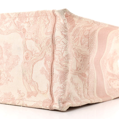 Christian Dior Canvas Embroidered Medium Dioriviera Toile De Jouy Book Tote Rose 10 of 15