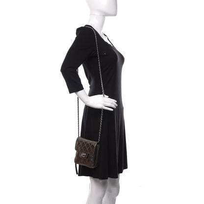 Chanel Crackled Aged Calfskin Mini Crossbody Flap Pewter 2 of 10
