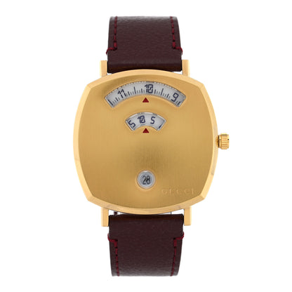 Gucci Stainless Steel Calfskin 35mm Grip Quartz Watch Burgundy 1 of 5
