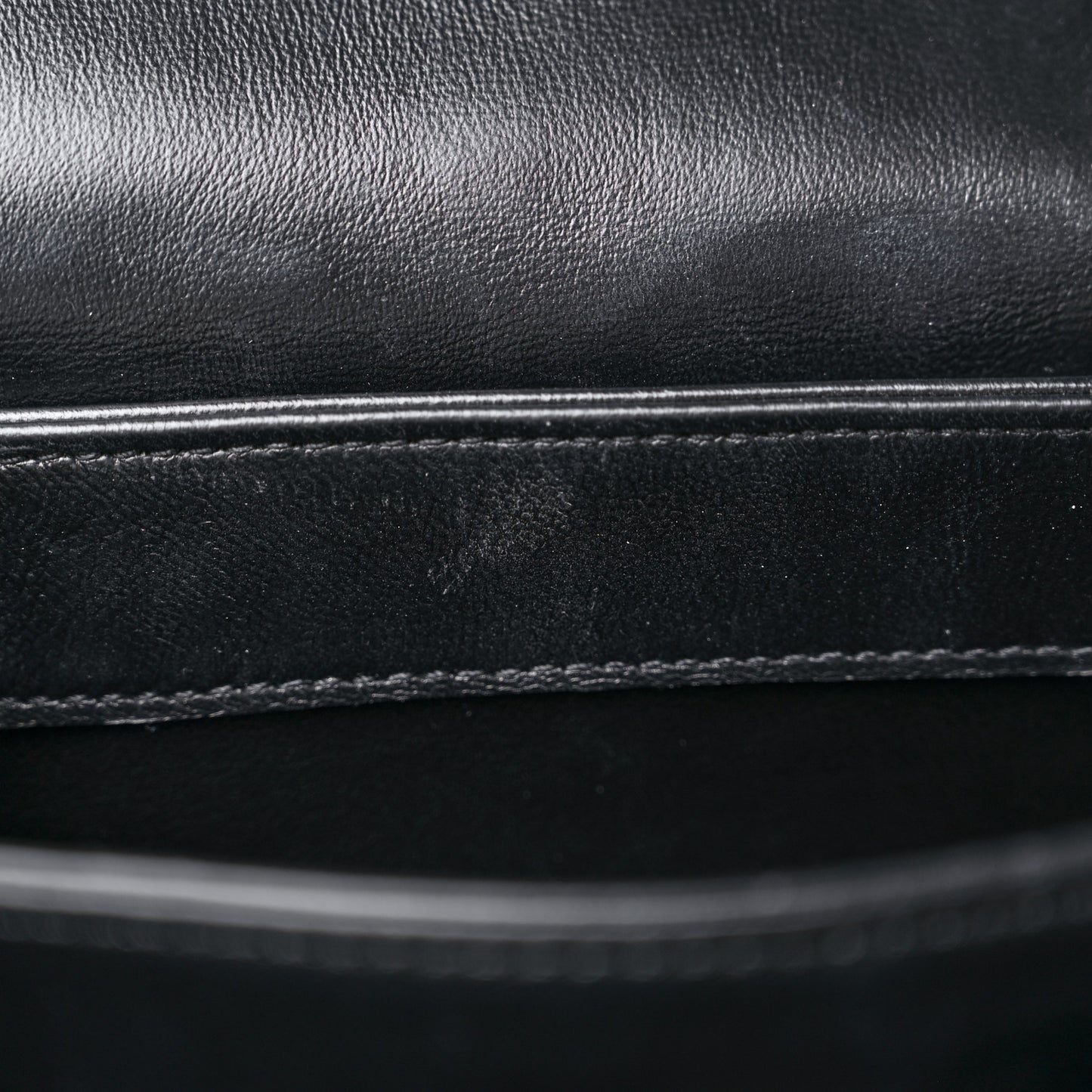 Lambskin Quilted Small Color Match Flap Black