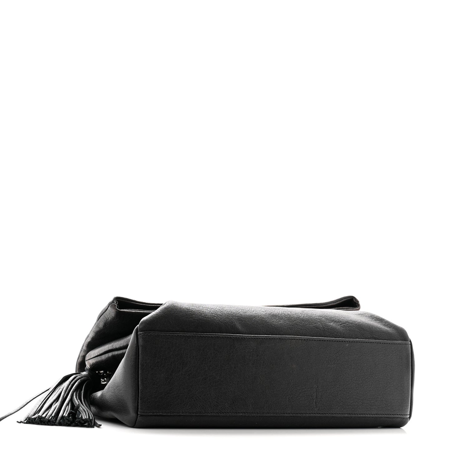Sheepskin Medium West Hollywood Monogram Fold-Over Bag Black