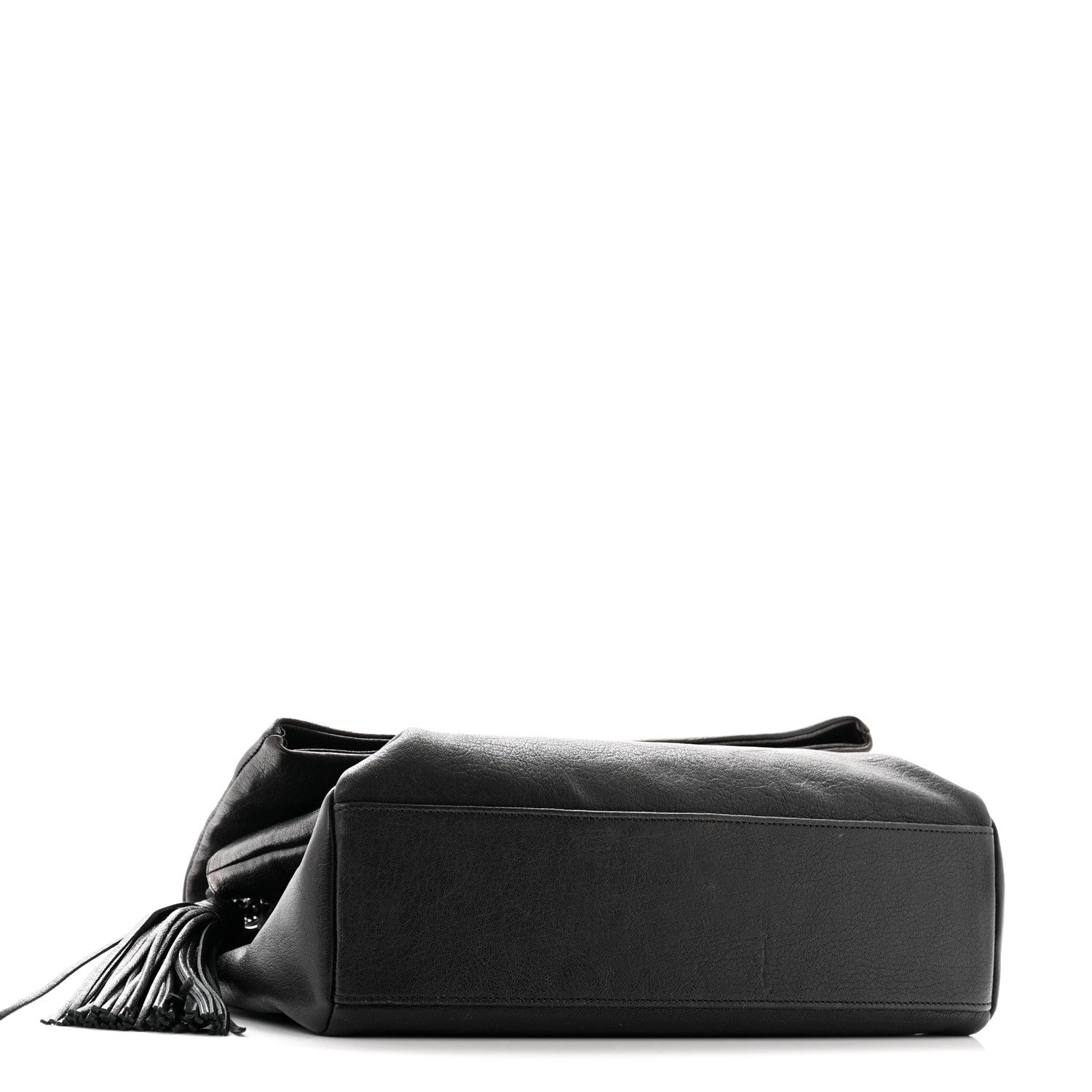Saint Laurent Sheepskin Medium West Hollywood Monogram Fold-Over Bag Black 4 of 12