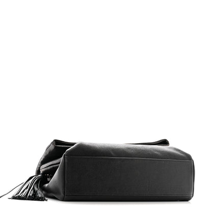 Saint Laurent Sheepskin Medium West Hollywood Monogram Fold-Over Bag Black 4 of 12