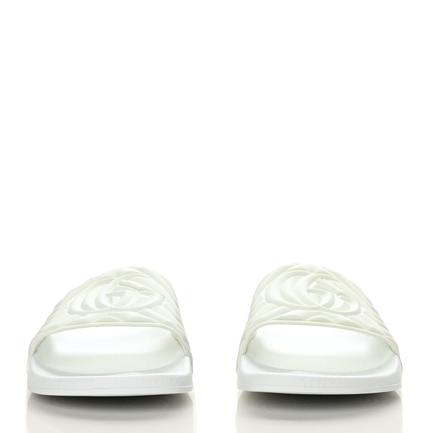 Rubber Matelasse Womens Slide Sandals 36 Great White