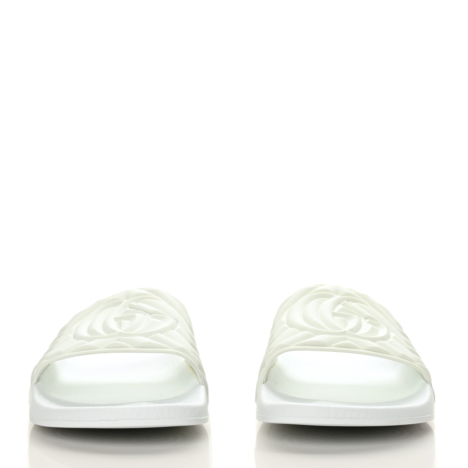 Gucci Rubber Matelasse Womens Slide Sandals 36 Great White 2 of 6