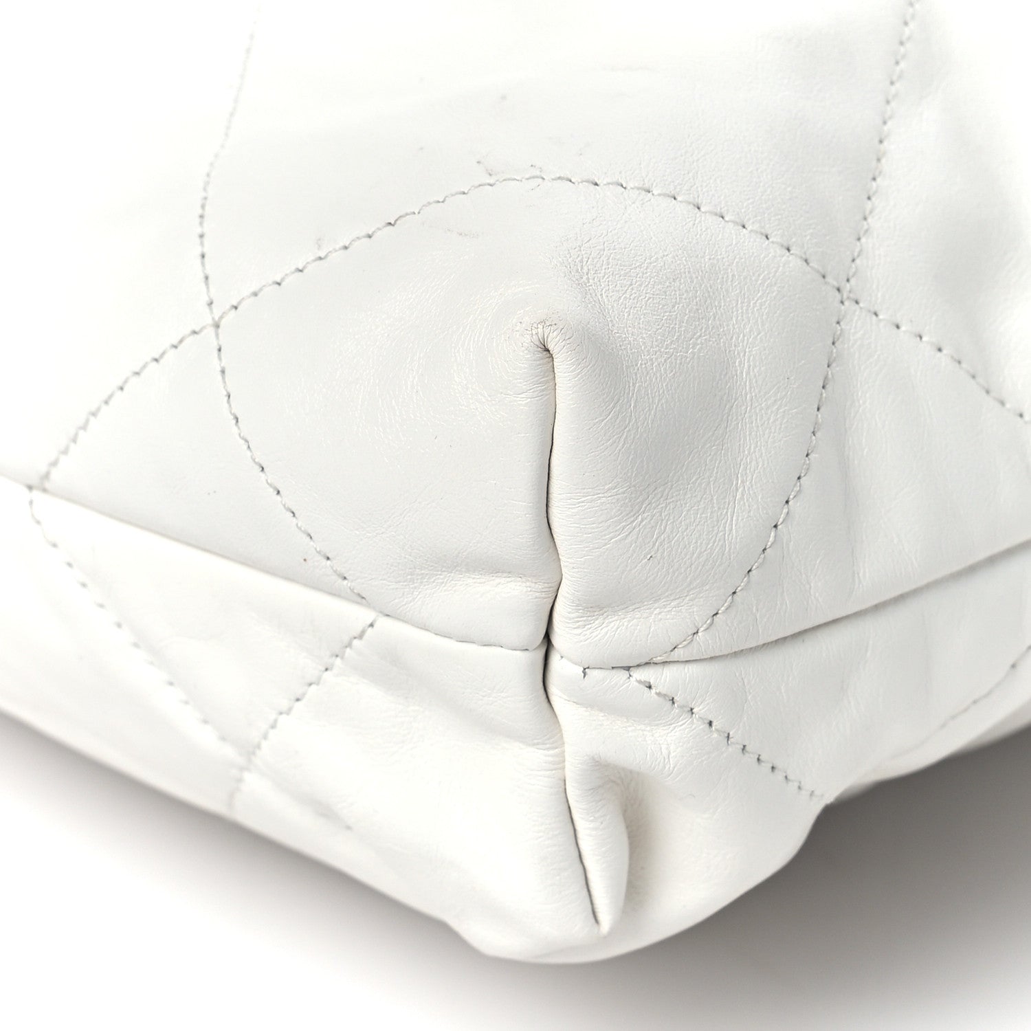 Chanel Shiny Calfskin Quilted Small Chanel 22 White 9 of 9