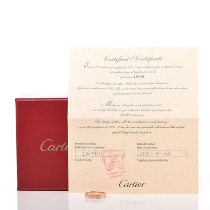 Cartier 18K Pink Gold 3.5mm LOVE Wedding Band Ring 54 6.75 5 of 5
