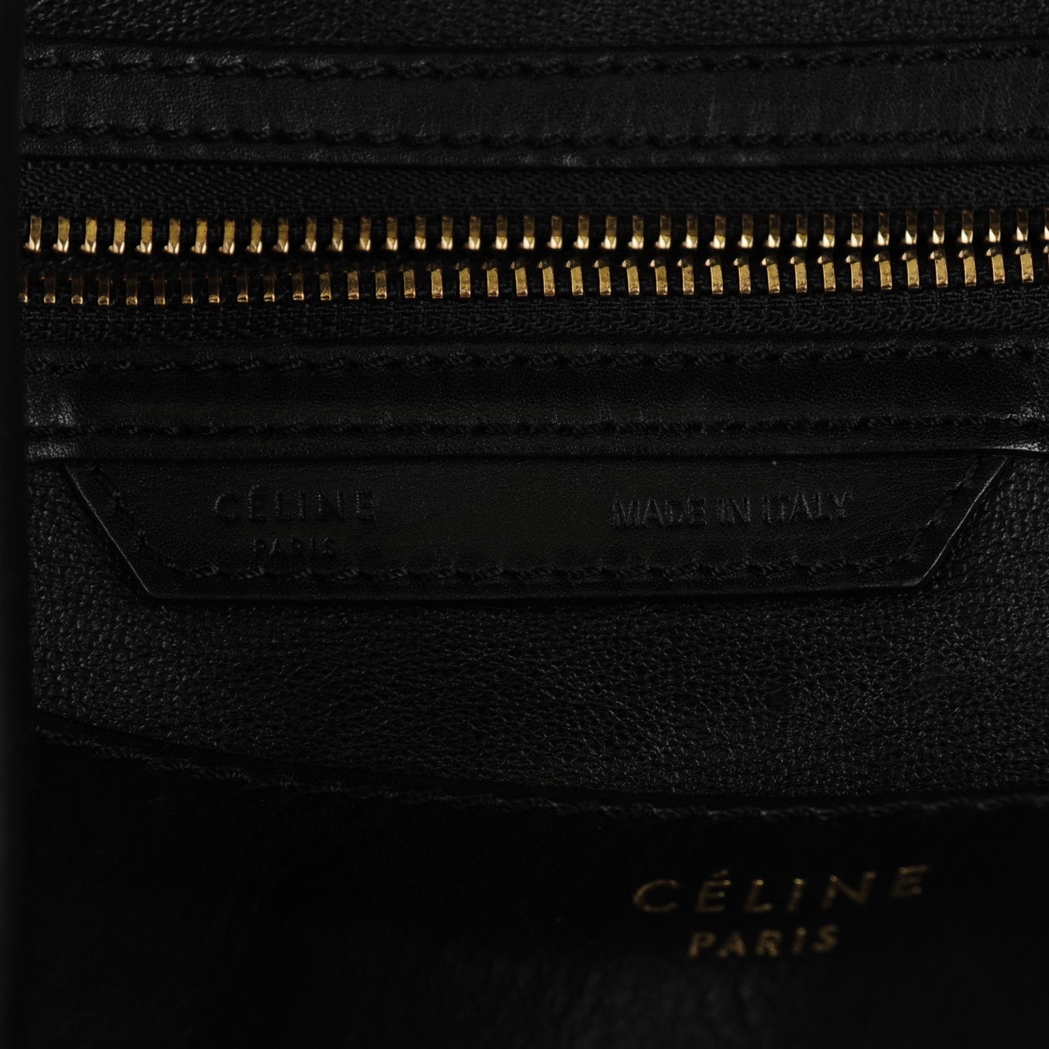 Celine Smooth Calfskin Linen Mini Bi-Color Luggage Natural Black 6 of 8