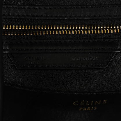 Celine Smooth Calfskin Linen Mini Bi-Color Luggage Natural Black 6 of 8