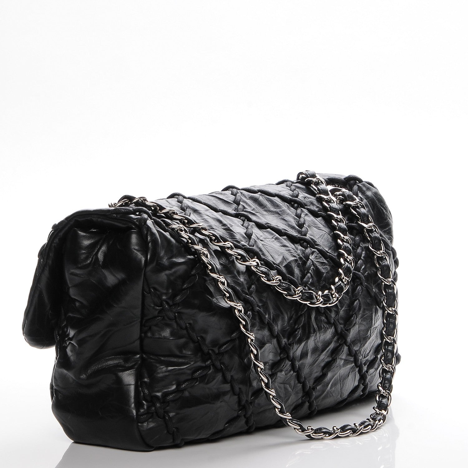 Chanel Calfskin Ultra Stitch Oversize Flap Black 3 of 7