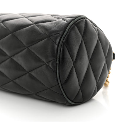 Saint Laurent Lambskin Monogram Small Sade Tube Bag Black 10 of 18
