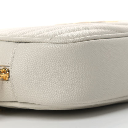 Saint Laurent Grain De Poudre Matelasse Monogram Mini Lou Camera Bag Crema Soft 8 of 9