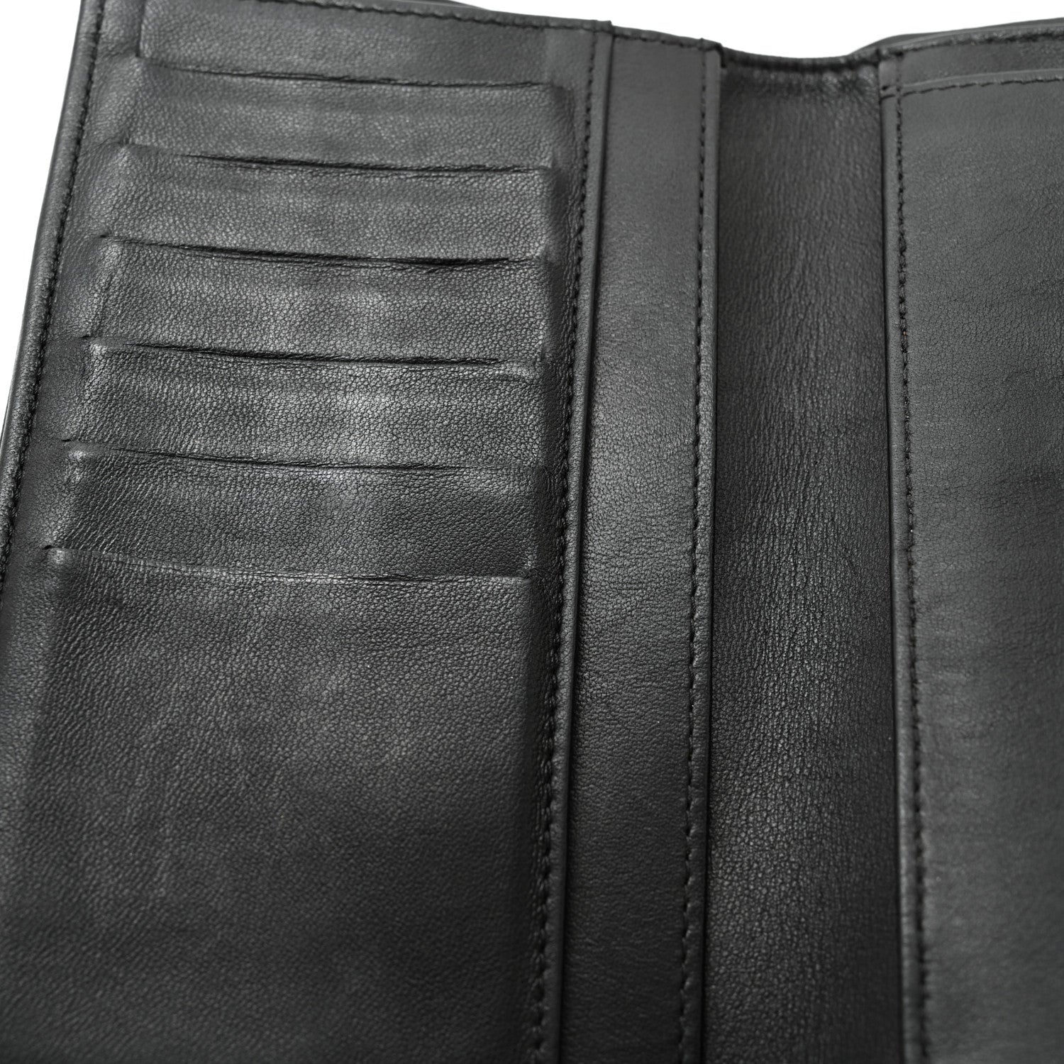 Chanel Lambskin Quilted Large Flap Wallet Black 10 of 16