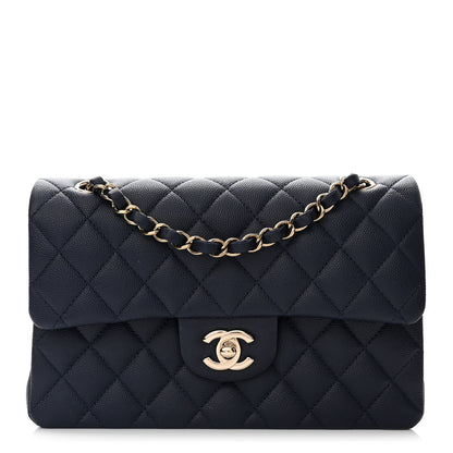 Chanel Caviar Quilted Small Double Flap Navy 1 of 11