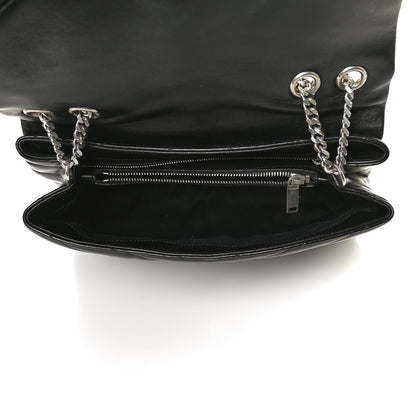 Saint Laurent Calfskin Y Quilted Monogram Medium Loulou Chain Satchel Black 5 of 12