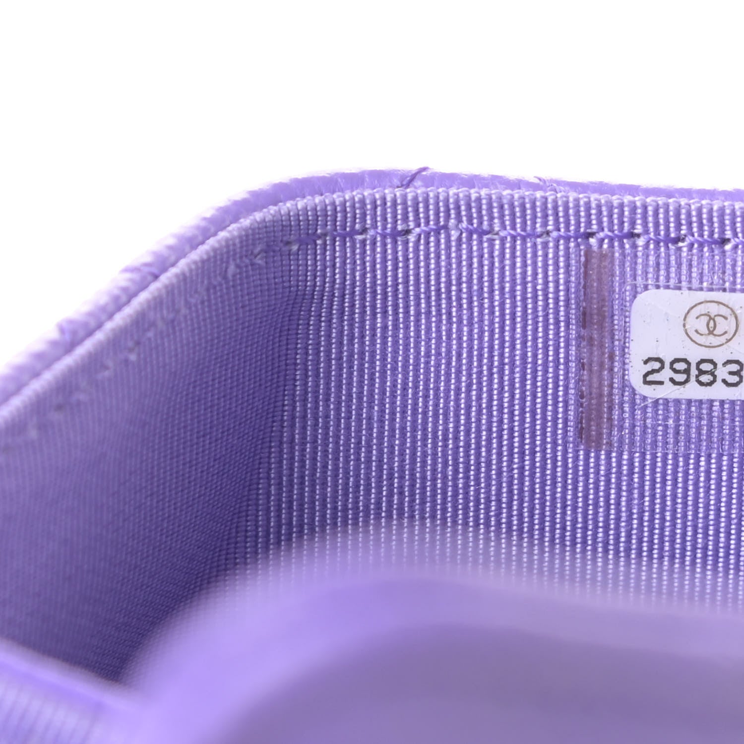 Chanel Caviar Quilted Flap Card Holder Wallet Purple 8 of 9