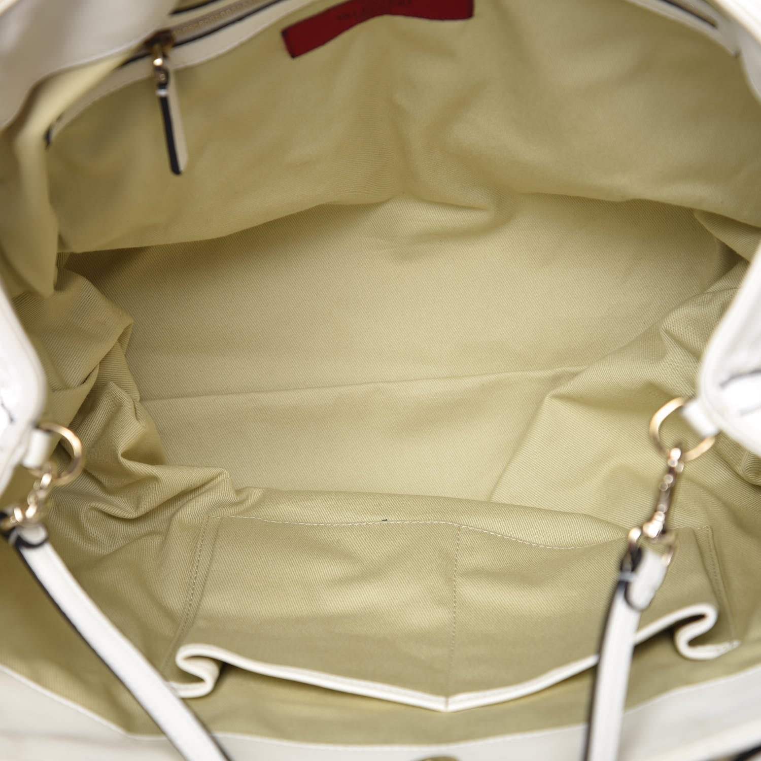 Valentino Garavani Lambskin Chevron Quilted Shopping Tote Ivory 6 of 13