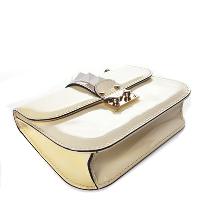 Valentino Garavani Patent Small Glam Lock Rockstud Flap Ivory 5 of 10