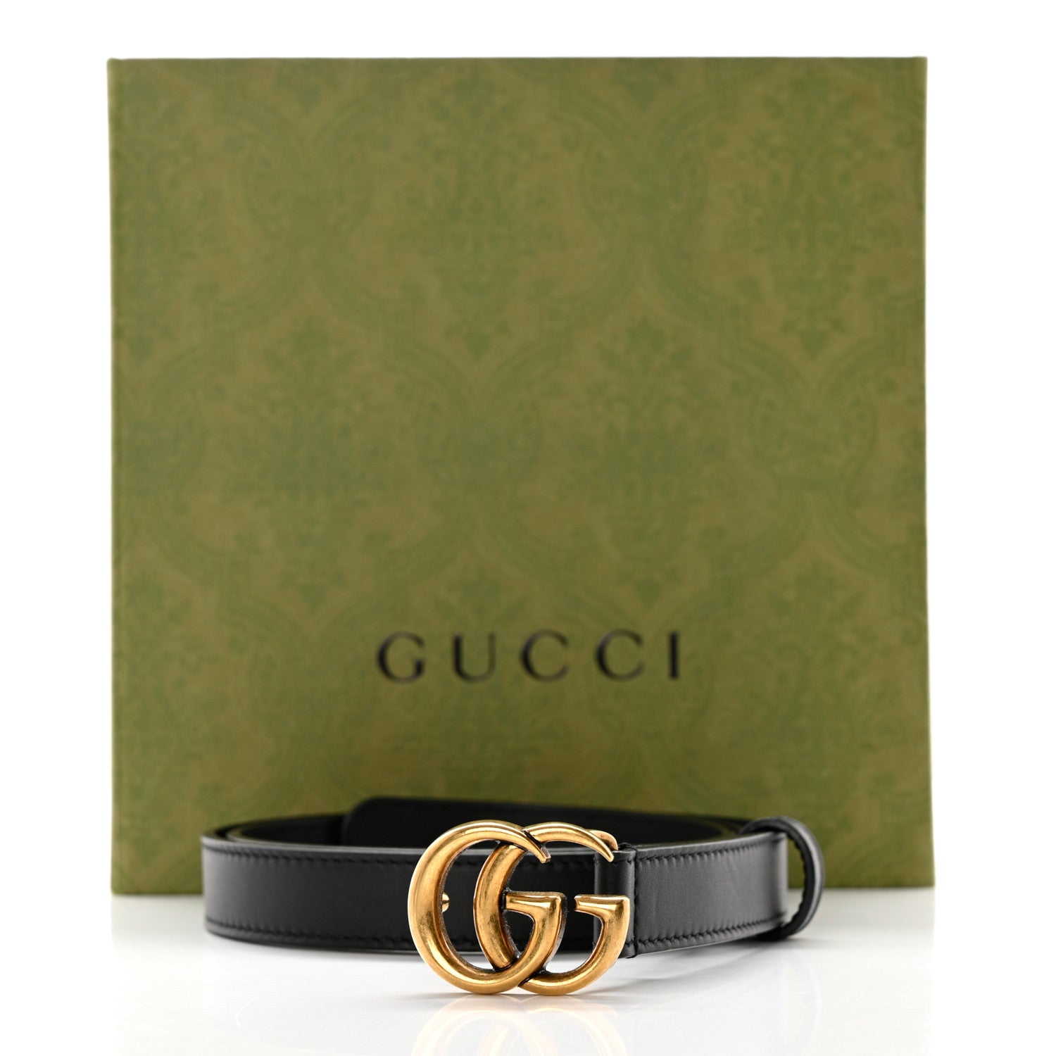 Gucci Calfskin Double G 20mm Belt 80 32 Black 6 of 6