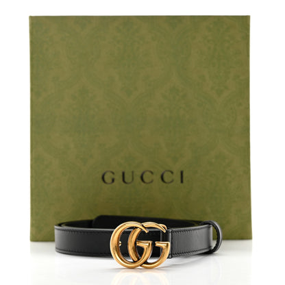 Gucci Calfskin Double G 20mm Belt 80 32 Black 6 of 6