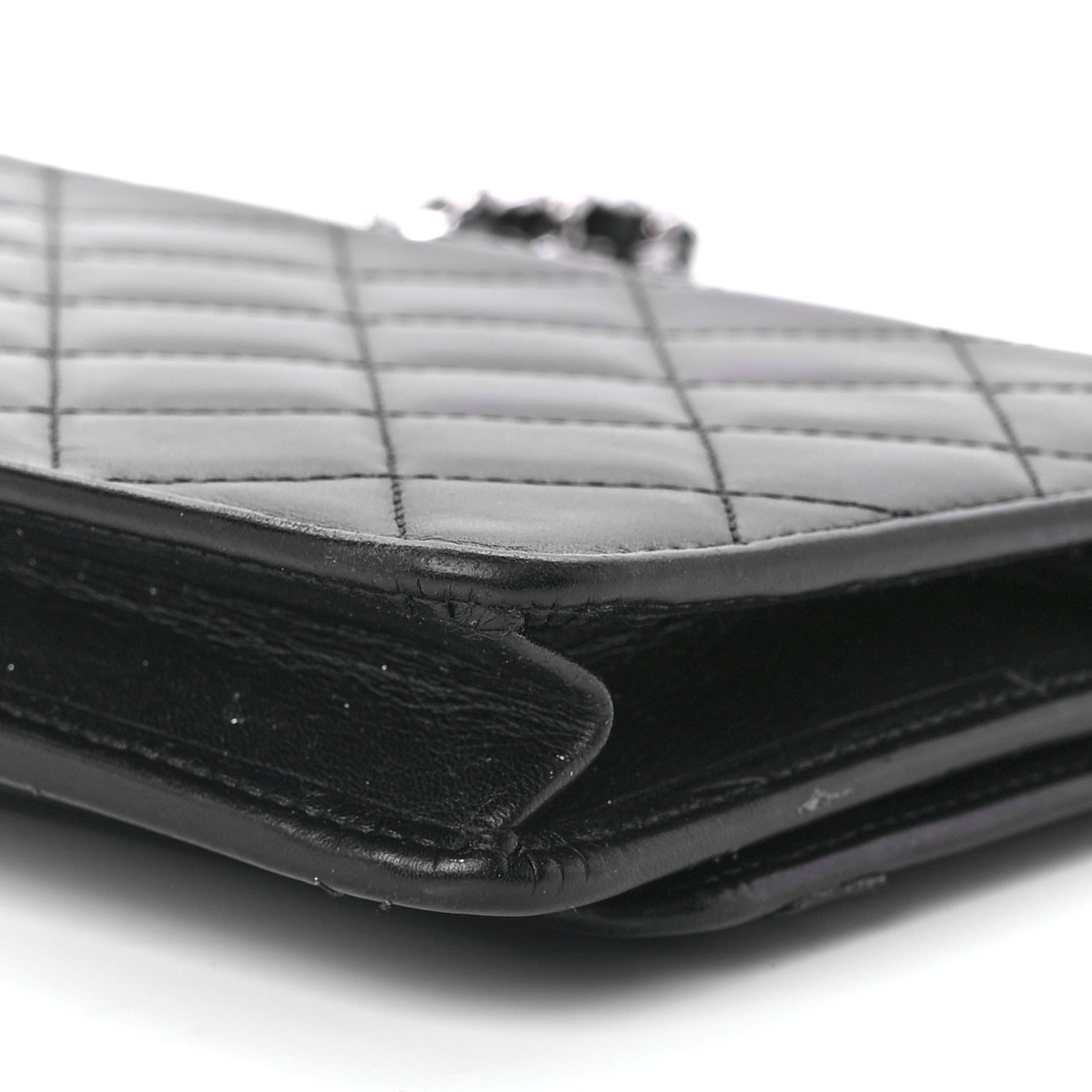 Chanel Calfskin Quilted Cambon Wallet On Chain WOC Black 11 of 11