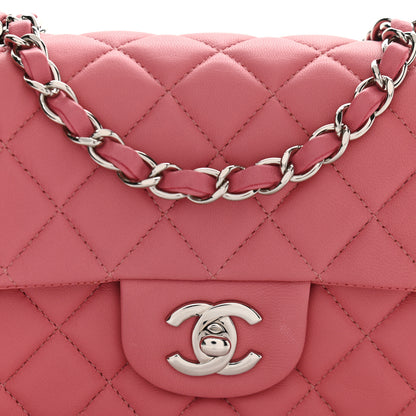 Chanel Lambskin Quilted Mini Rectangular Flap Pink 8 of 11