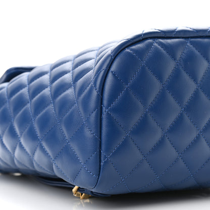Chanel Calfskin Quilted Small Urban Spirit Backpack Blue 8 of 10