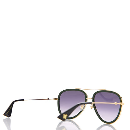 Gucci Web Aviator Sunglasses GG0062S Green Red 4 of 7