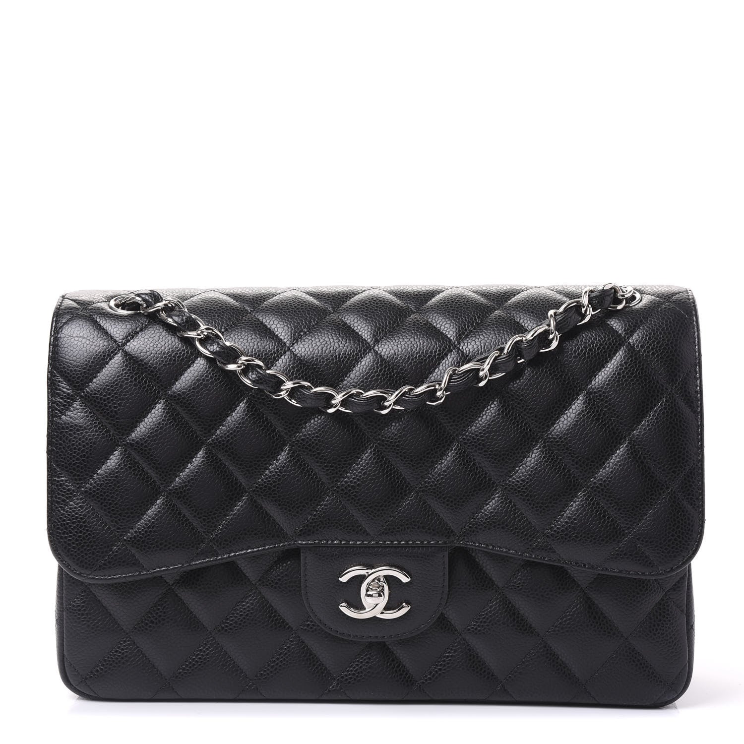 Chanel Caviar Quilted Jumbo Double Flap Black 1 of 10