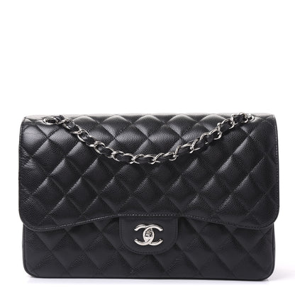 Chanel Caviar Quilted Jumbo Double Flap Black 1 of 10