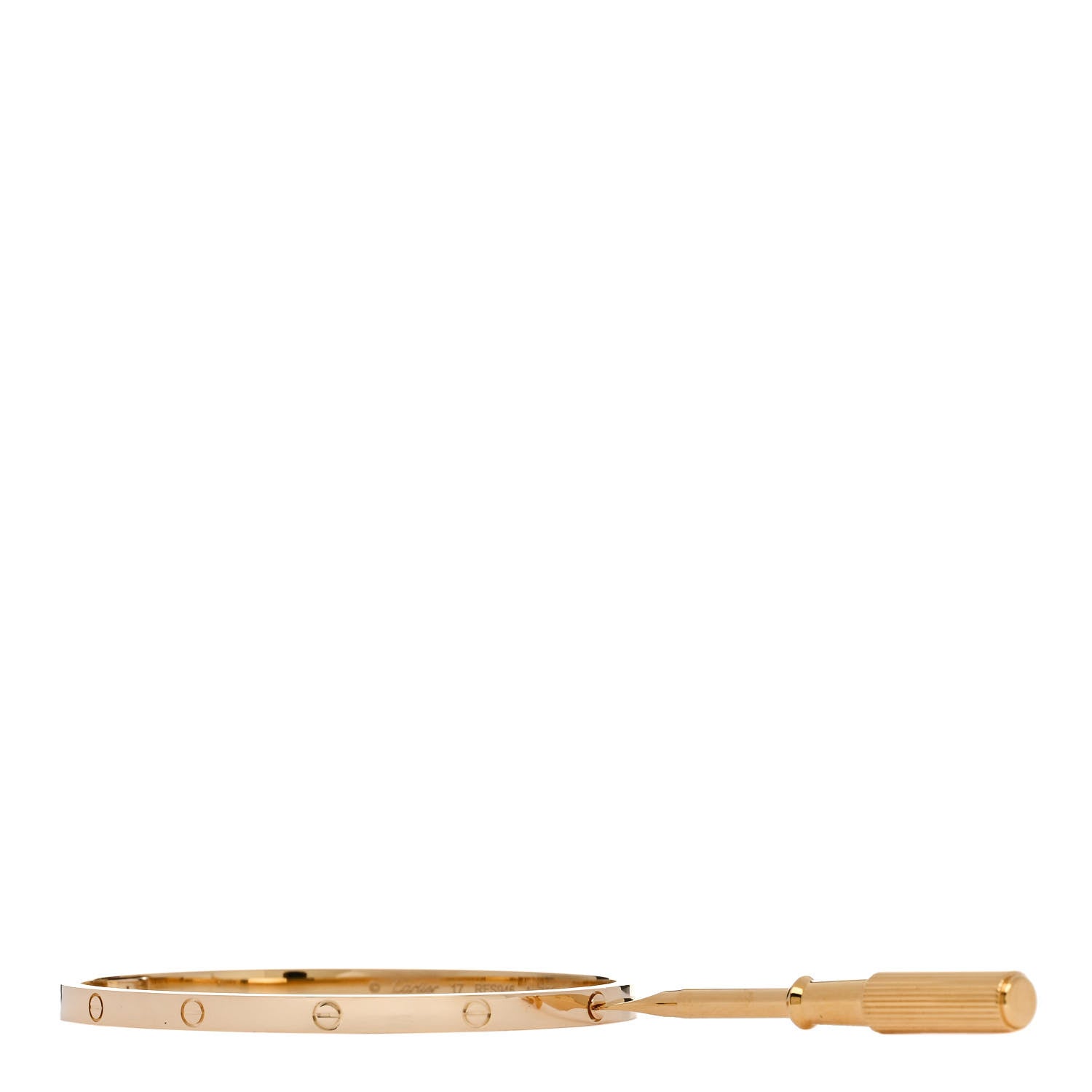 Cartier 18K Yellow Gold Small LOVE Bracelet 17 4 of 5