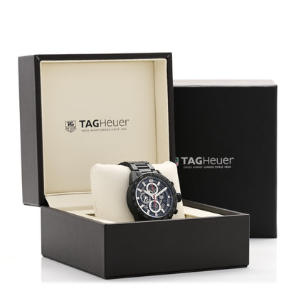 Tag Heuer Ceramic 43mm Carrera Calibre Chronograph Automatic Watch Black CAR2090 5 of 5