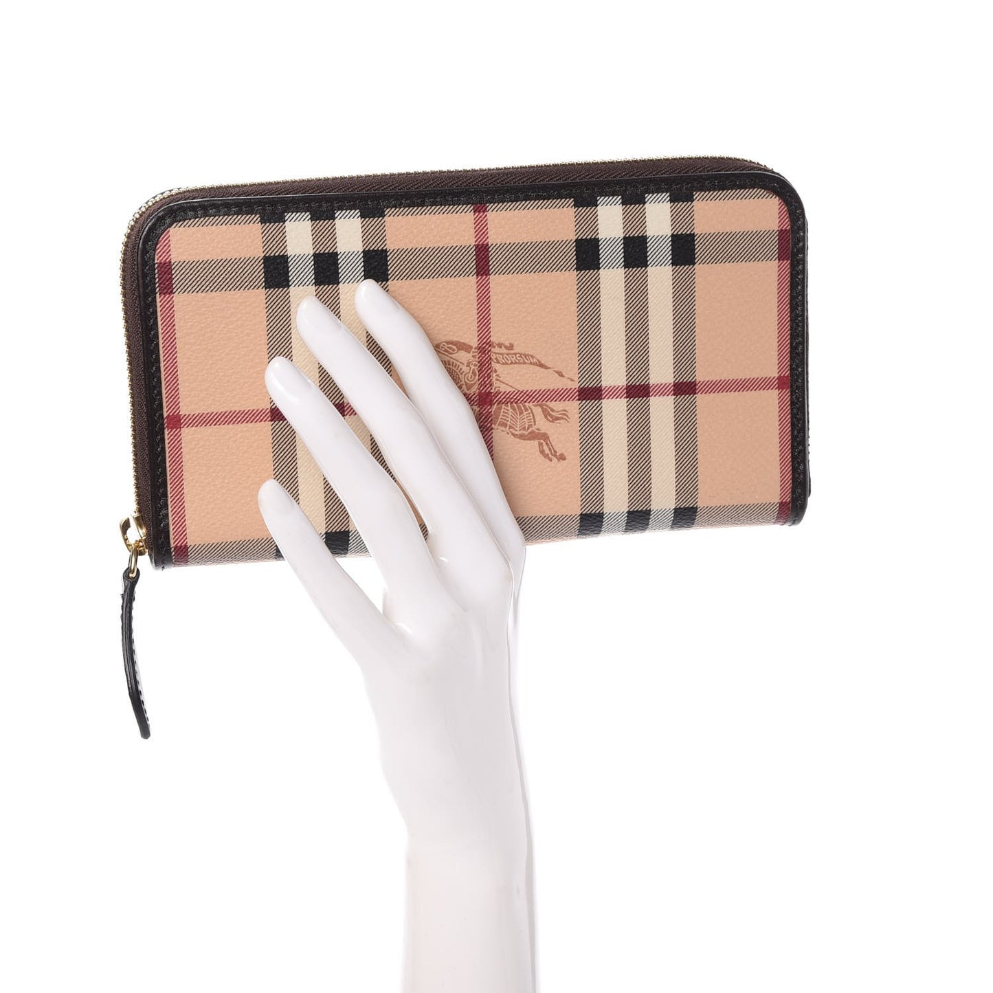 Haymarket Check Large Ziggy Zip Around Wallet Chocolate