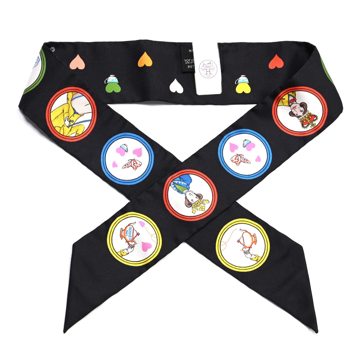 Silk Tea Time Twilly Black Rouge Multicolor