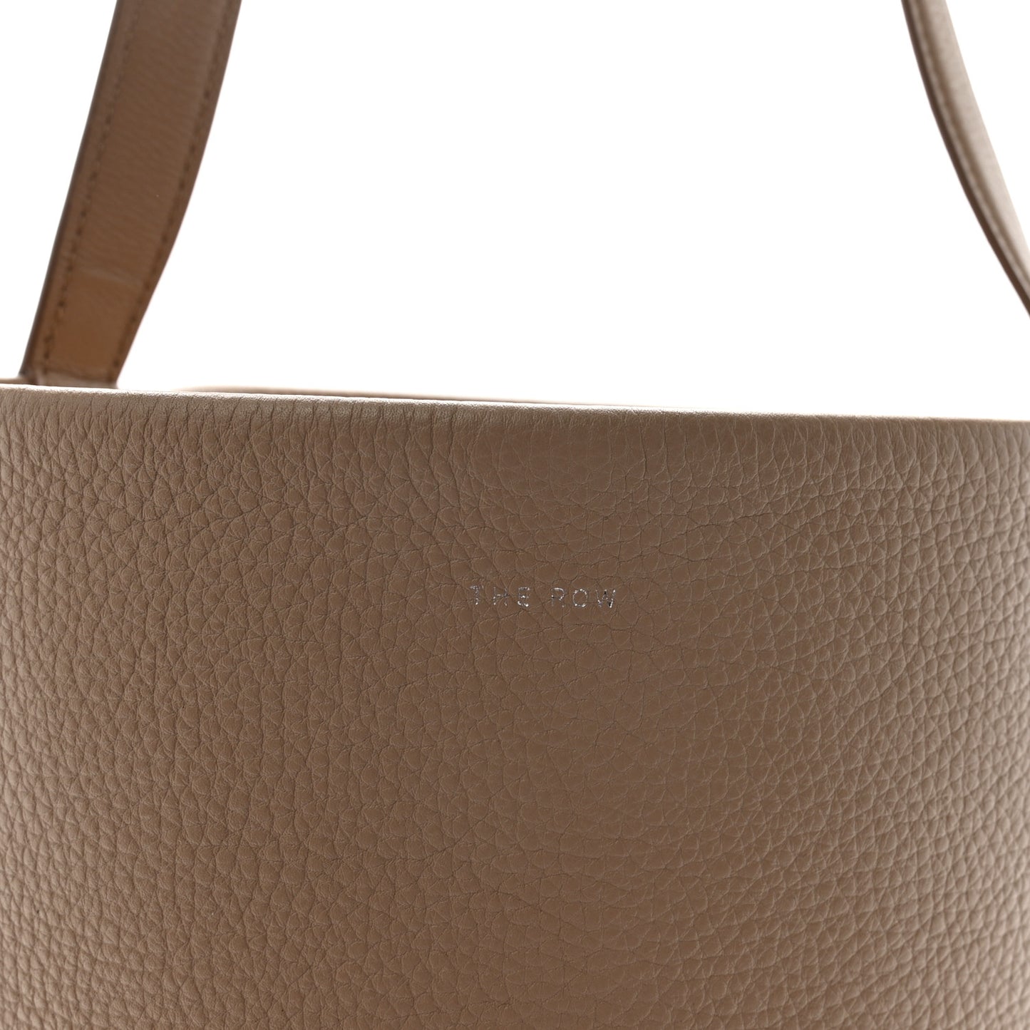 Grained Calfskin Medium N/S Park Tote Dark Taupe