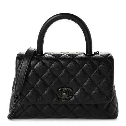 Chanel Caviar Quilted Mini Coco Handle Flap So Black 1 of 10