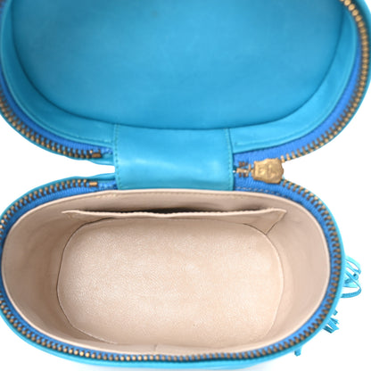 Chanel Lambskin Quilted Tassel Chain Bag Blue 5 of 11