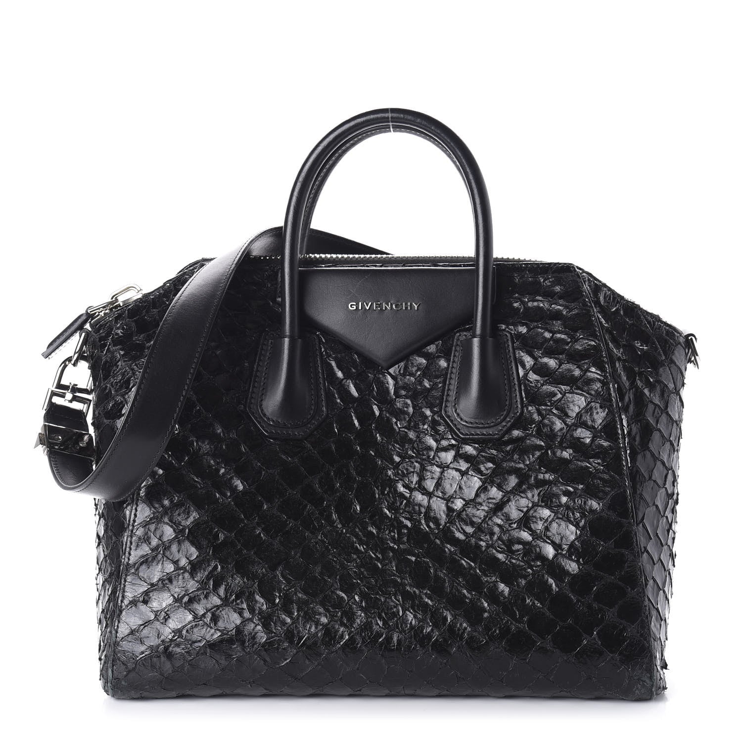 Givenchy Calfskin Pirarucu Medium Antigona Black 1 of 10