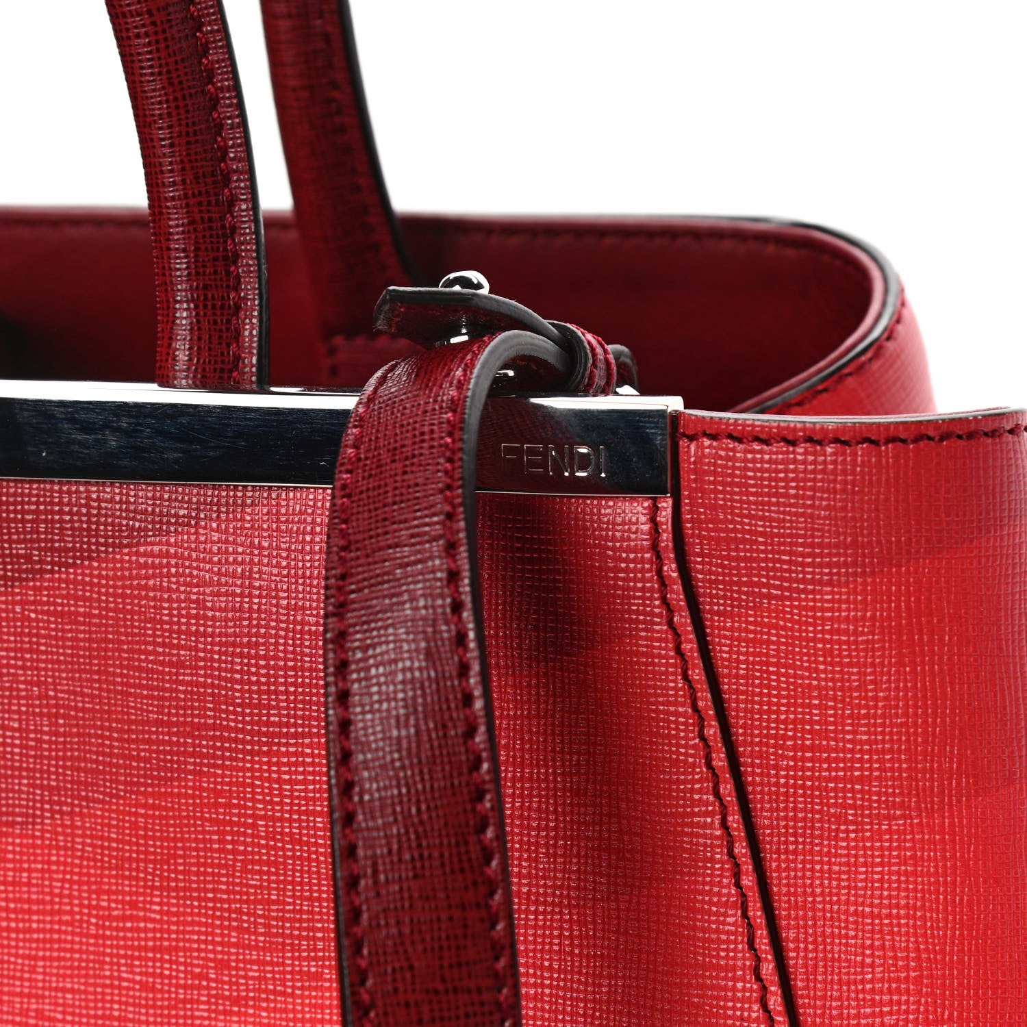 Fendi Vitello Elite Geometric Degrade Regular 2Jours Tote 13 of 15