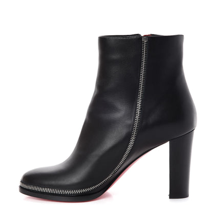 Christian Louboutin Calfskin Telezip 85 Ankle Bootie 40 Black 1 of 8