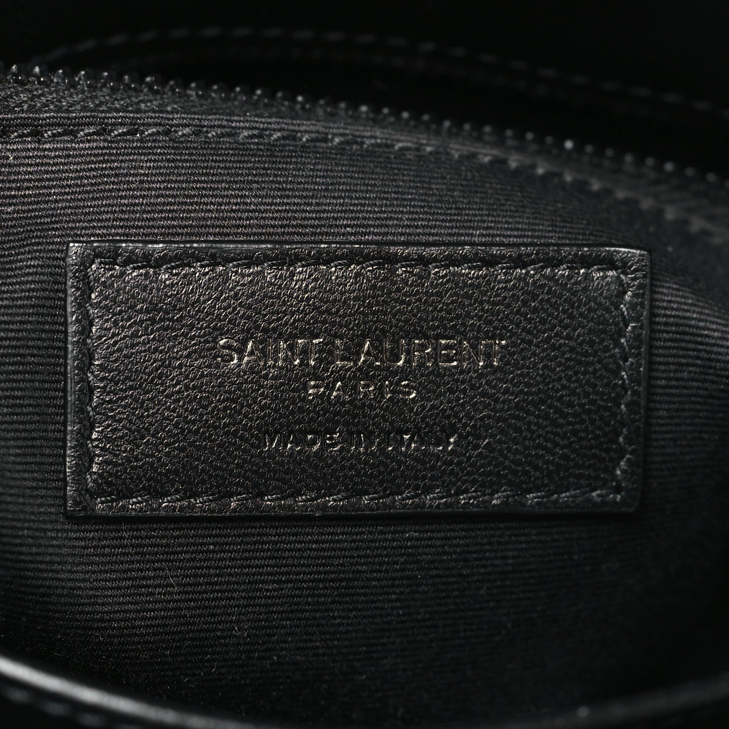 Calfskin Y Quilted Monogram Monochrome Toy Loulou Crossbody Bag Black
