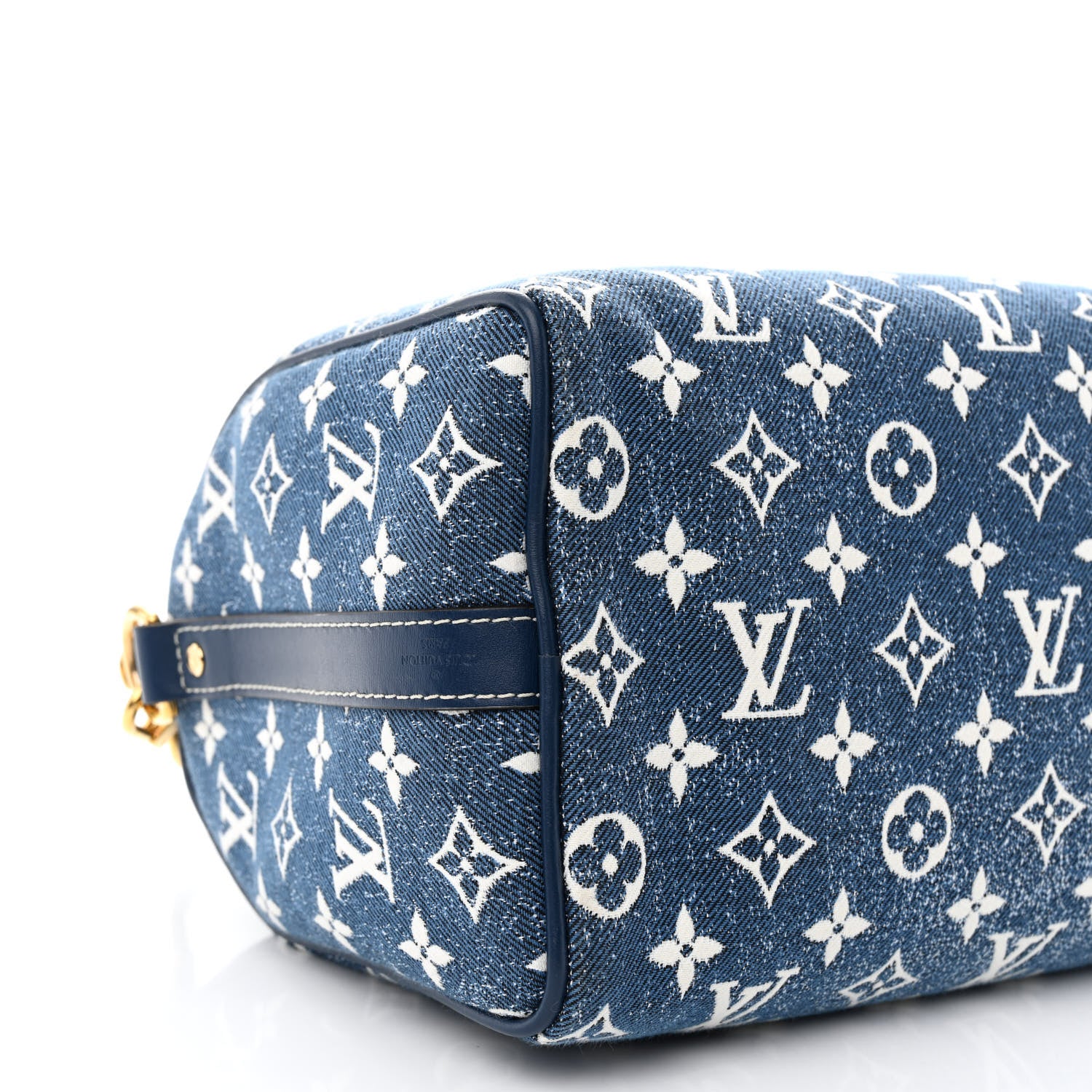Louis Vuitton Monogram Jacquard Denim Speedy Bandouliere 25 Bleu 8 of 9