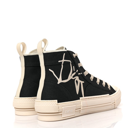 Christian Dior x Cactus Jack Canvas Mens B23 High Top Sneakers 41 Black Beige 4 of 8
