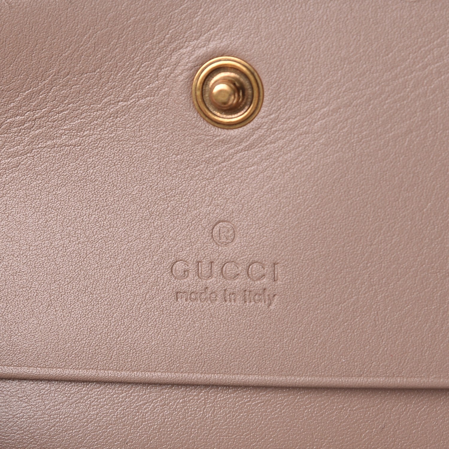 Gucci Calfskin Matelasse GG Marmont Card Case Porcelain Rose 4 of 8