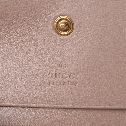 Gucci Calfskin Matelasse GG Marmont Card Case Porcelain Rose 4 of 8