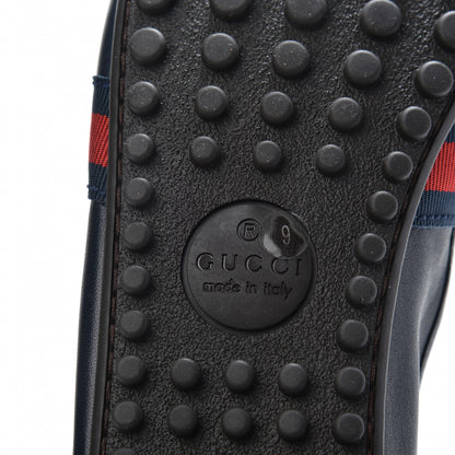Gucci Nappa Web Mens Kanye Driver Loafers 9 Blue 7 of 9
